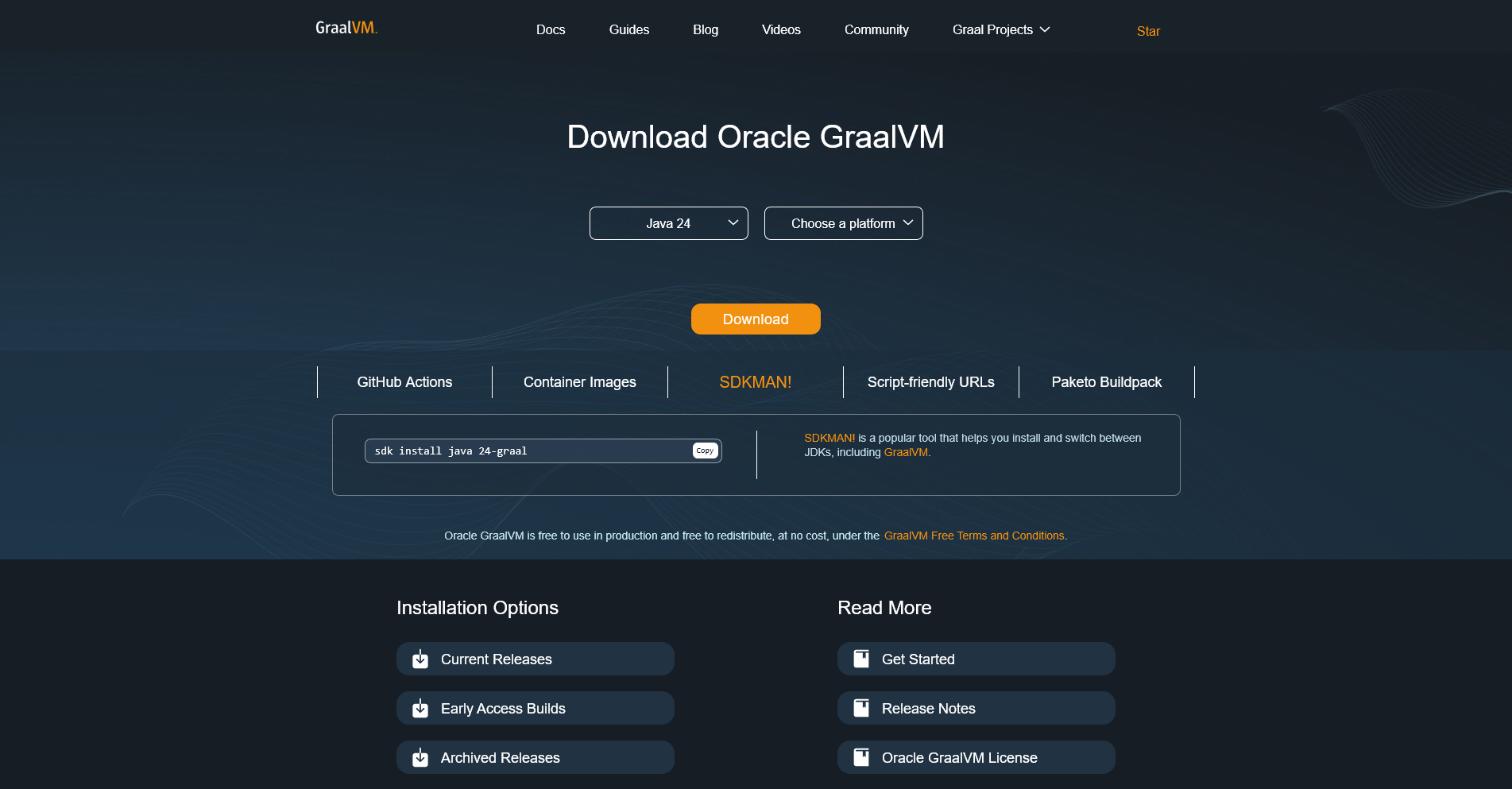GraalVM download page